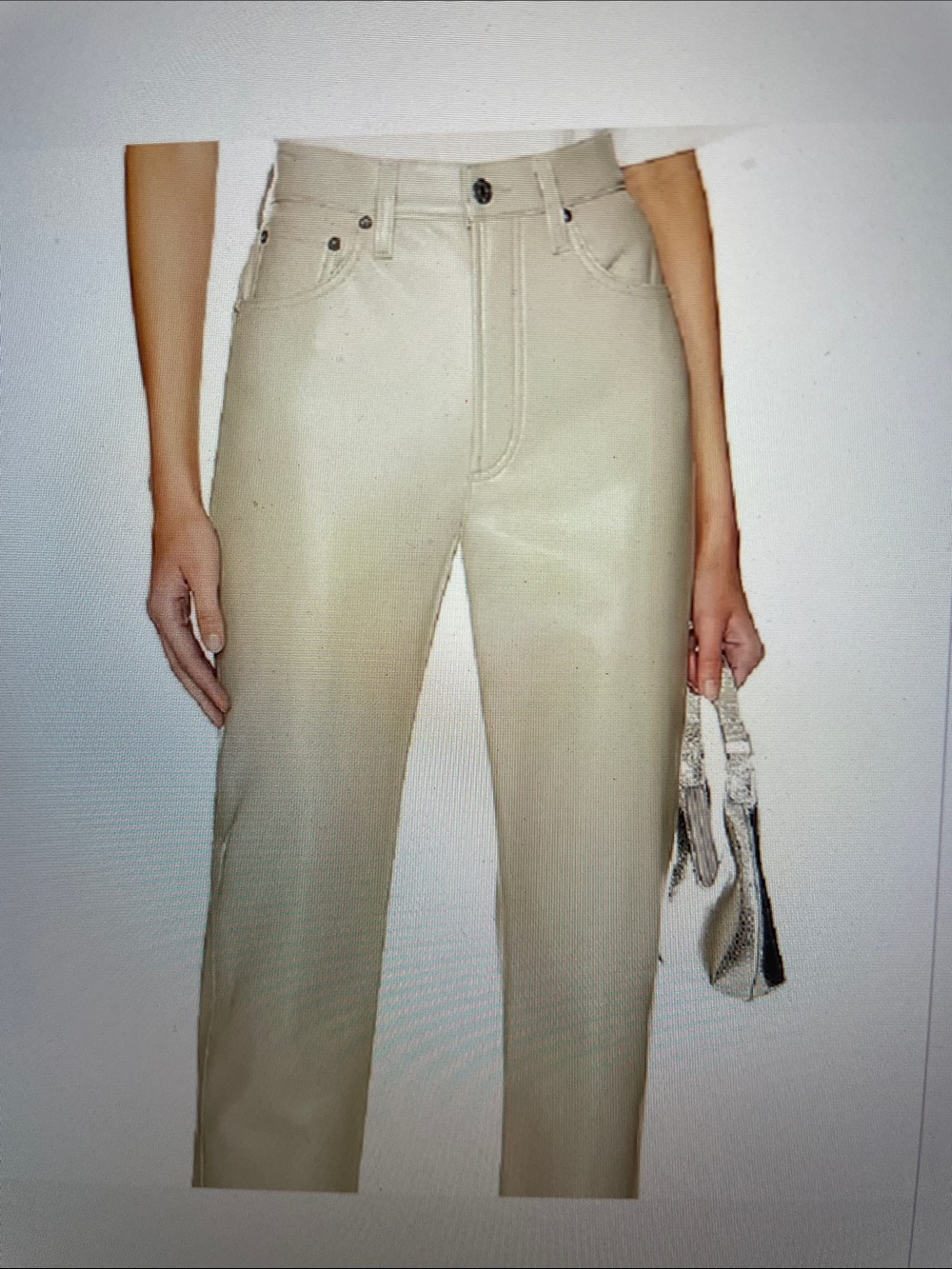 Agolde 90s pinch waist recycled leather pant sz 25